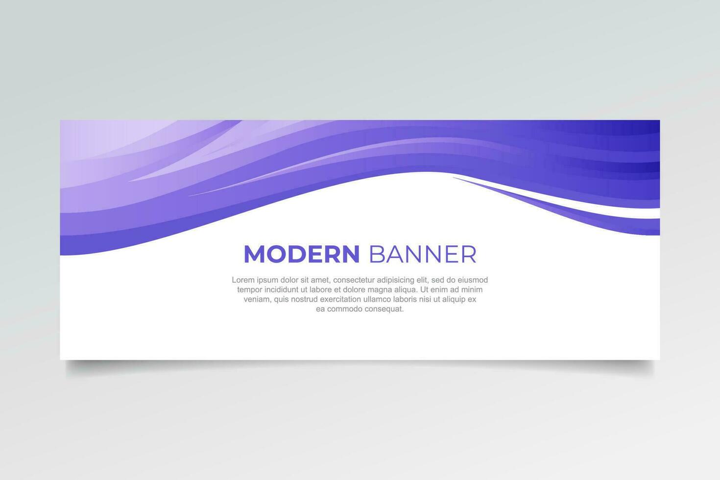 Modern business banner with wave design vector