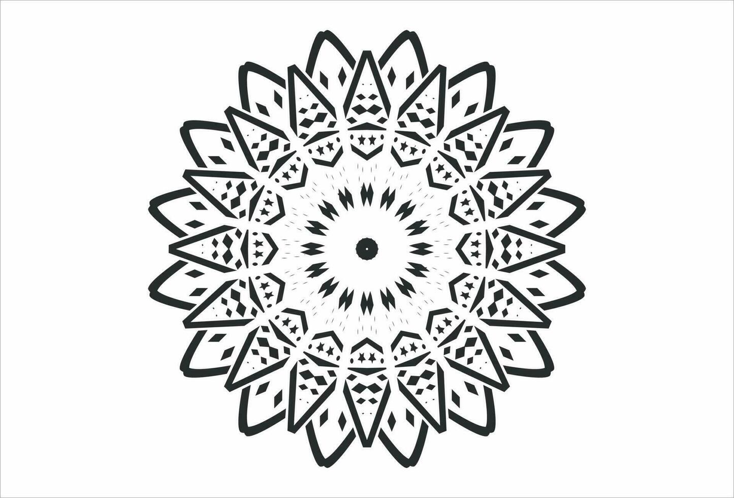 circular pattern mandala art decoration elements for meditation poster henna tattoo adult coloring book. vector