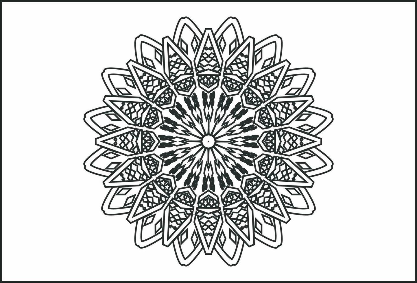 circular modelo mandala Arte decoración elementos para meditación póster alheña tatuaje vector