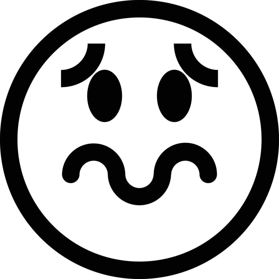 asombrado preocupación emoji vector
