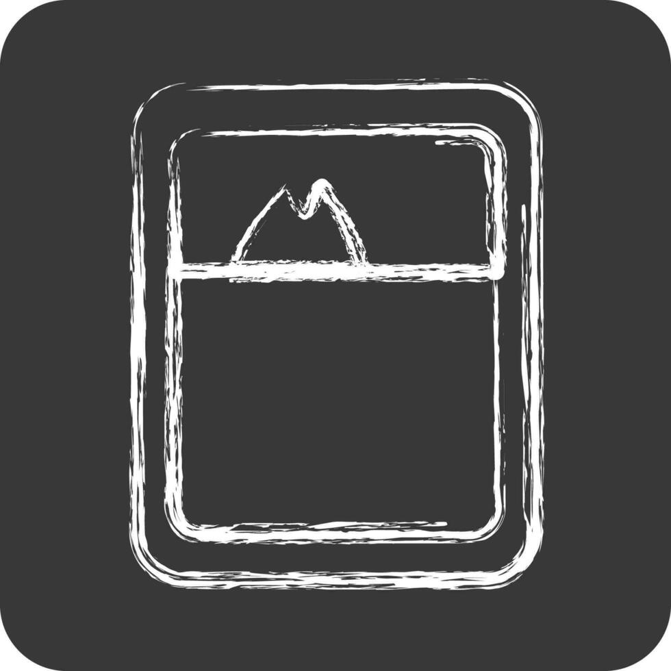 Icon Sardine. suitable for seafood symbol. chalk Style. simple design editable. design template vector