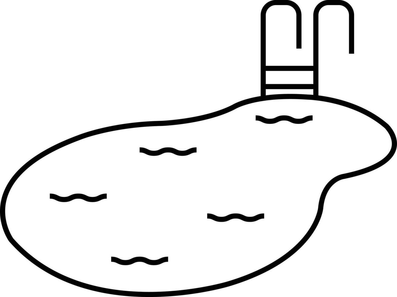 ladder swimming pool vector