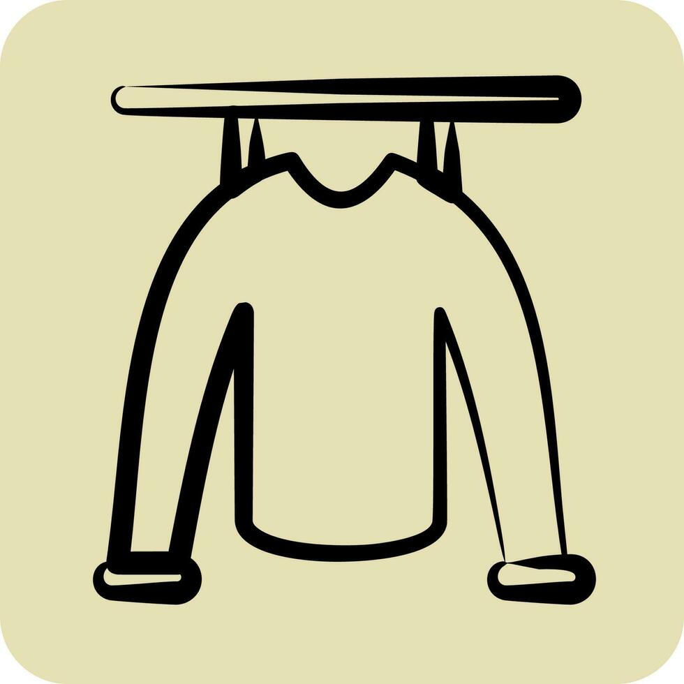 Icon Clothes. suitable for Kids symbol. hand drawn style. simple design editable. design template vector