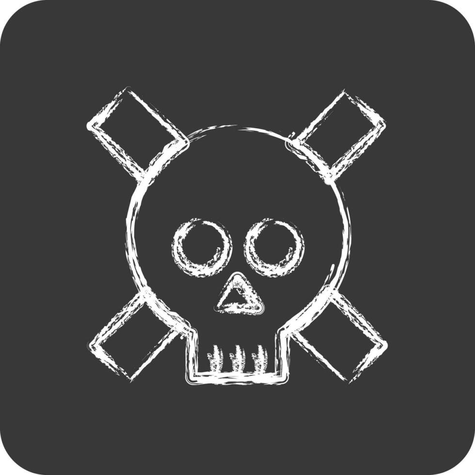 Icon Dangerous. suitable for Security symbol. chalk Style. simple design editable. design template vector