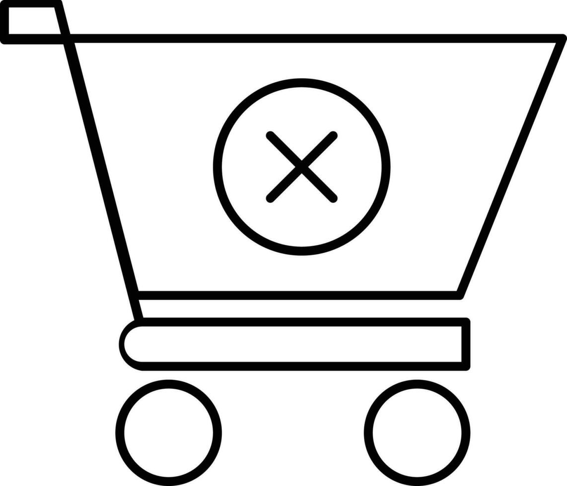 cart clear delete vector