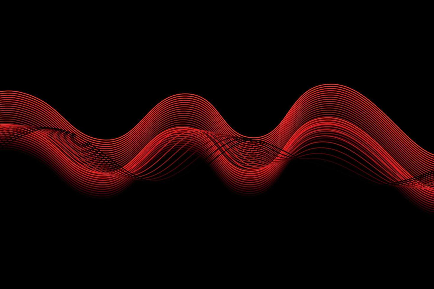 red and black wave abstract background, suitable for landing page and computer desktop background. 3d vector