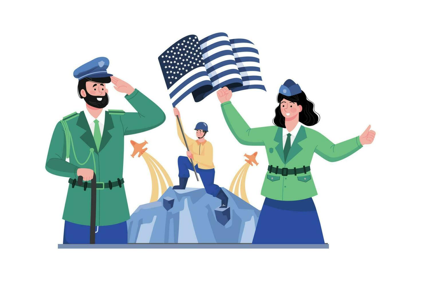Veterans Share Stories And Memories vector