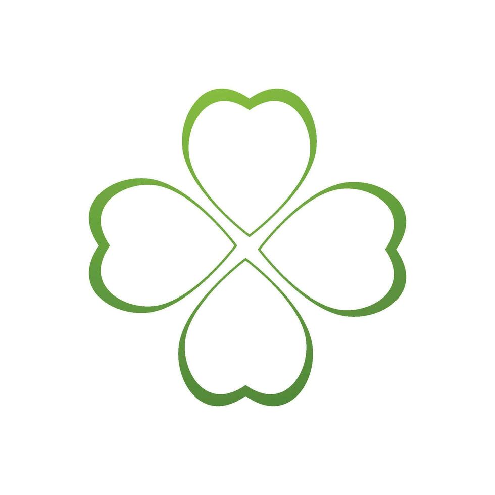 Clover leaf logo illustration vector flat design