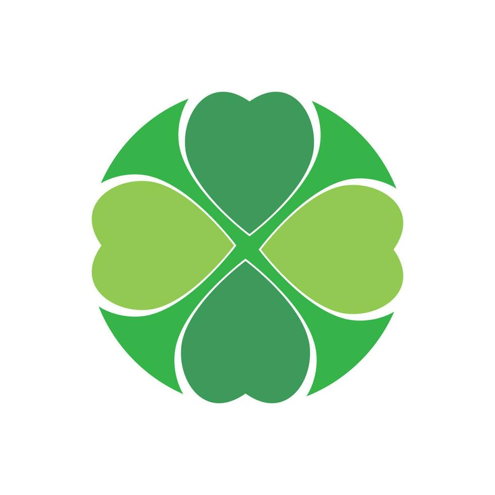 Clover leaf logo illustration vector flat design