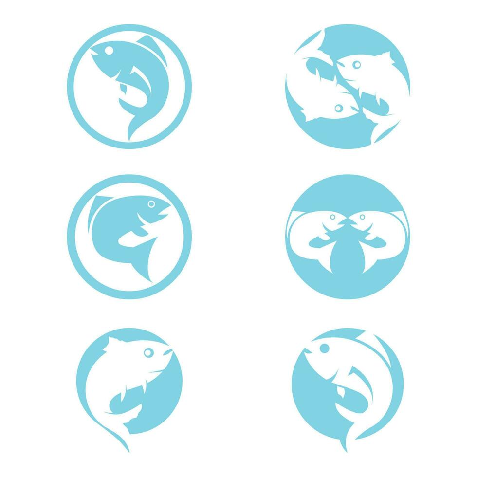 Fish logo template. Creative vector symbol