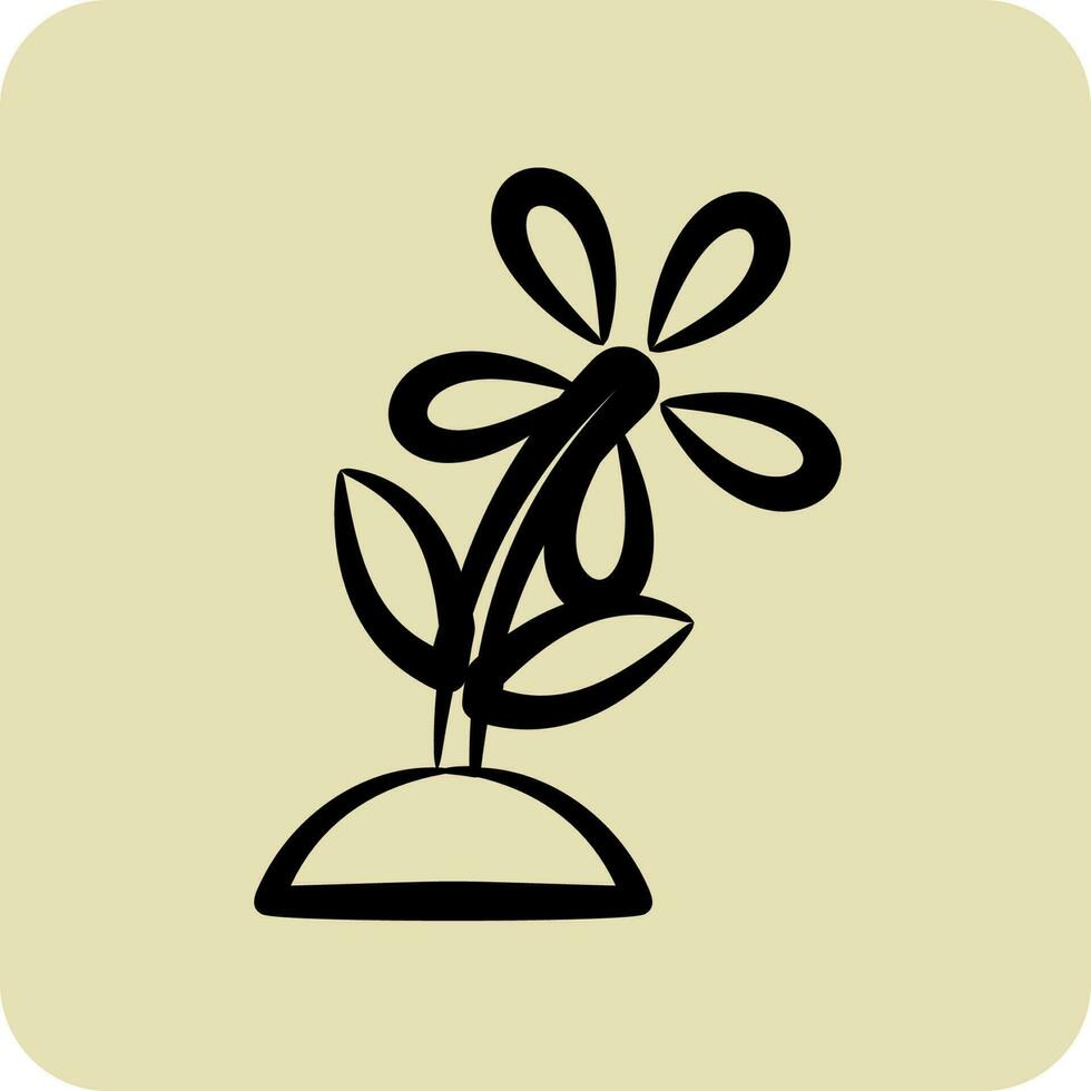 Icon Gardening. suitable for education symbol. hand drawn style. simple design editable. design template vector