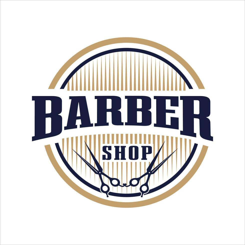 barbería logo Clásico clásico estilo, Barbero tienda Moda barbería icono Insignia moderno minimalista simple, Barbero comercio, retro símbolo vector