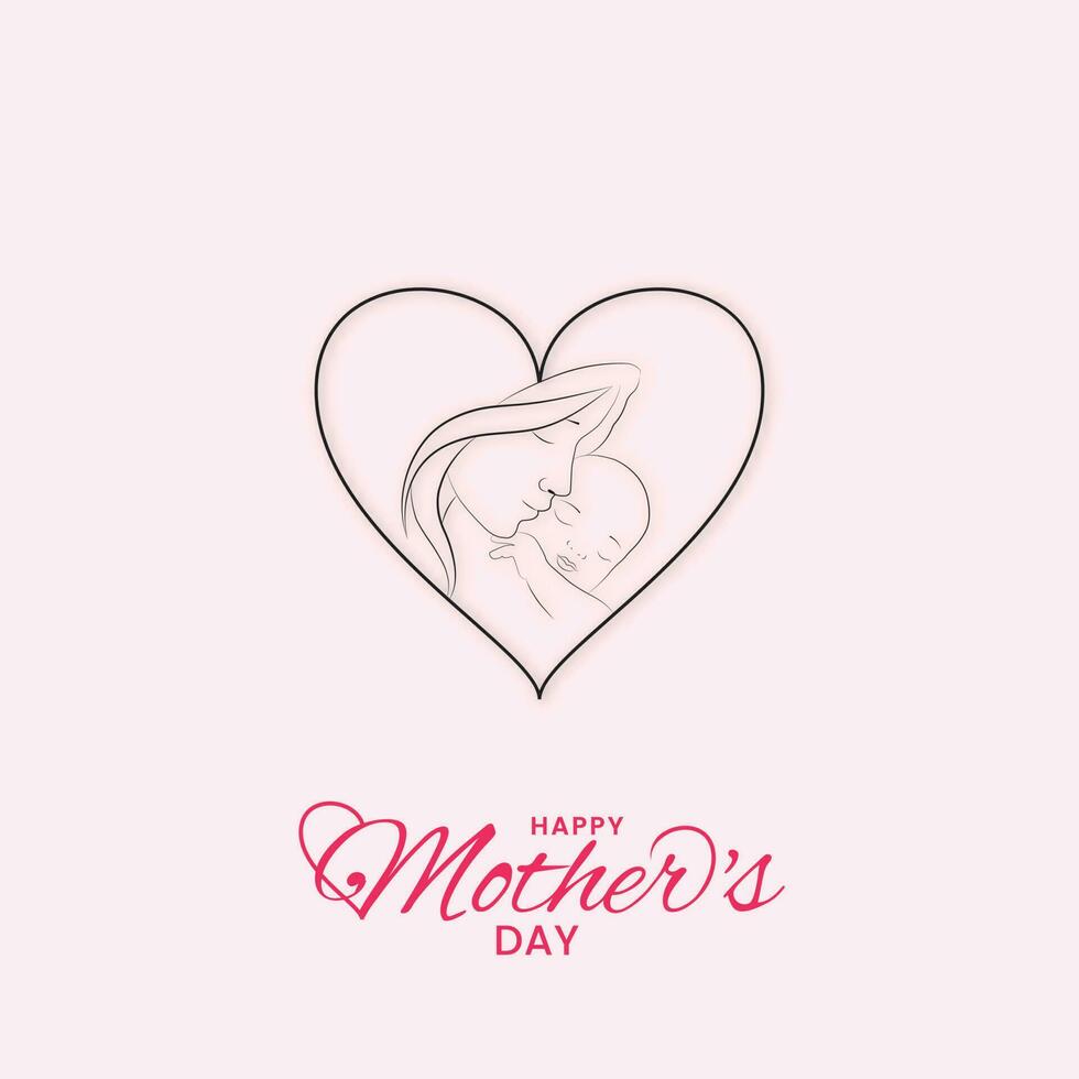 Happy mothers day social media post vector