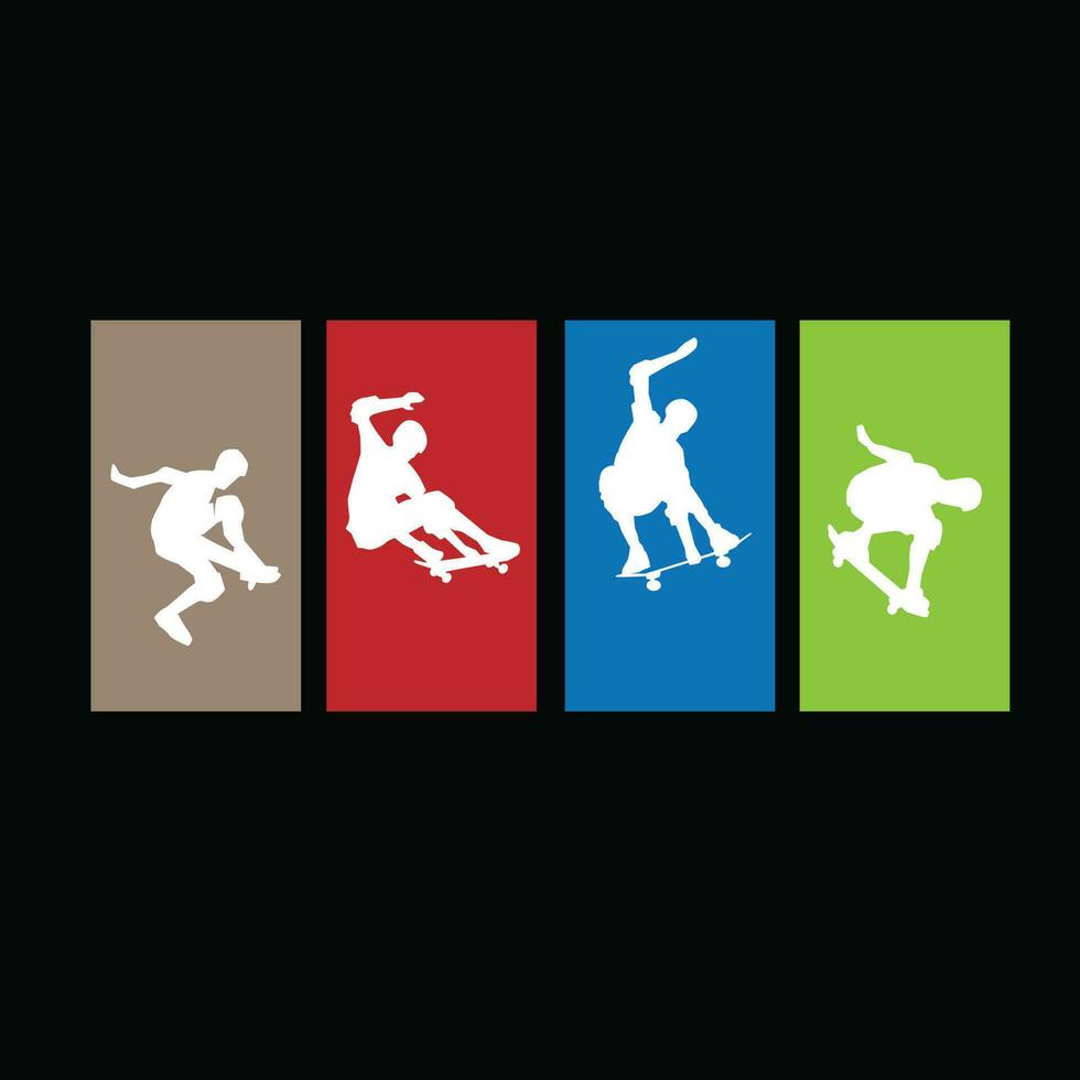 patineta un ilustración de deporte vector