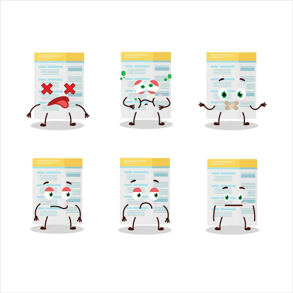 Filling form cartoon character with nope expression vector