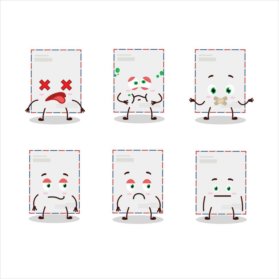 Standard envelope cartoon character with nope expression vector