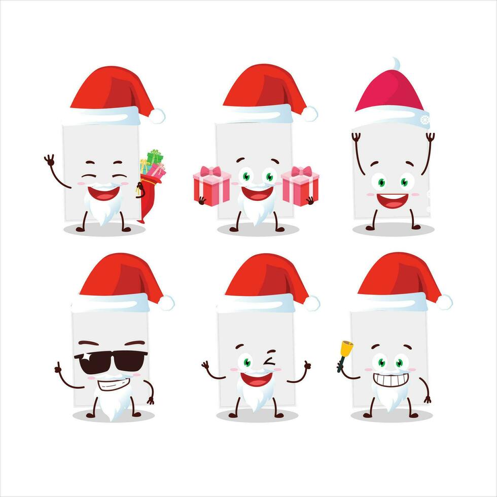 Santa Claus emoticons with white envelope cartoon character vector