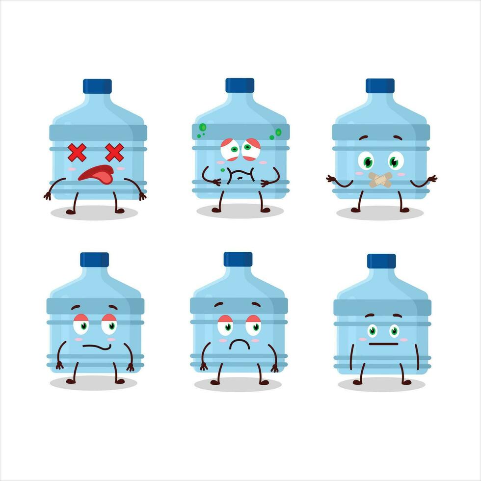 Gallon cartoon in character with nope expression vector