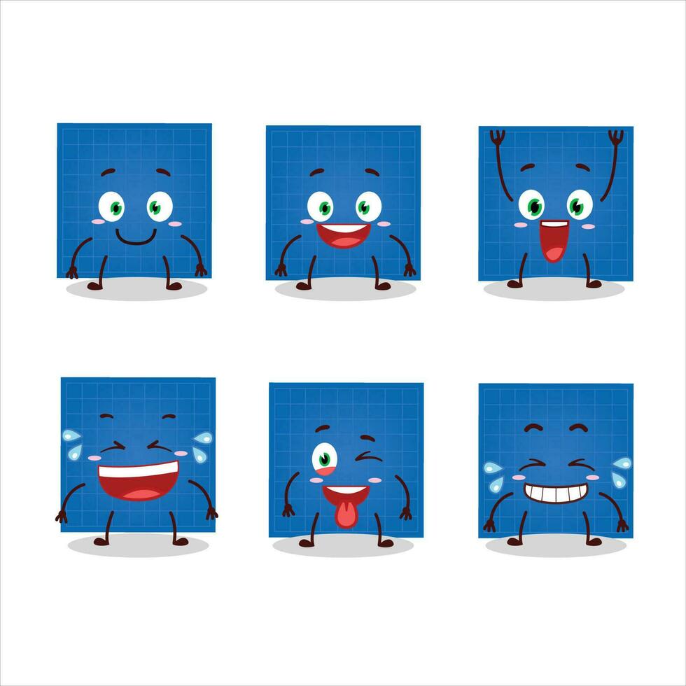 Cartoon character of blueprint paper with smile expression vector