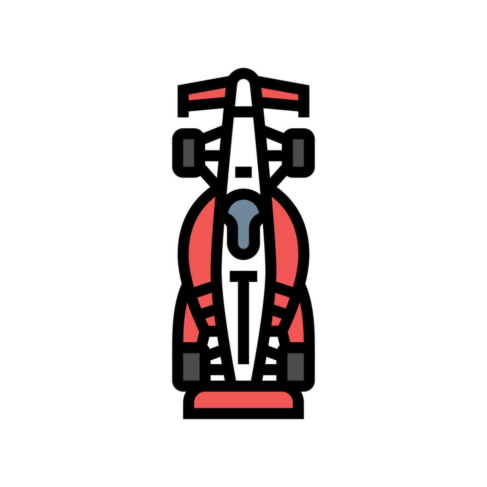 success car top view color icon vector illustration