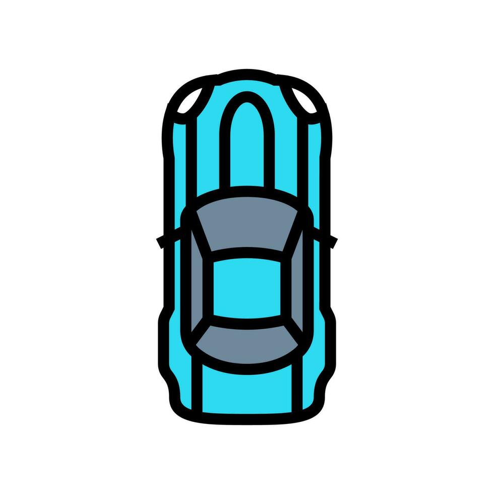 engine car top view color icon vector illustration