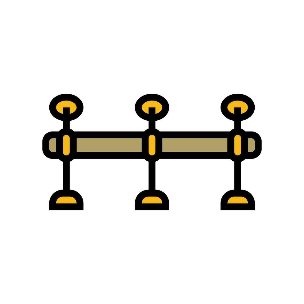 foot rail hardware furniture fitting color icon vector illustration