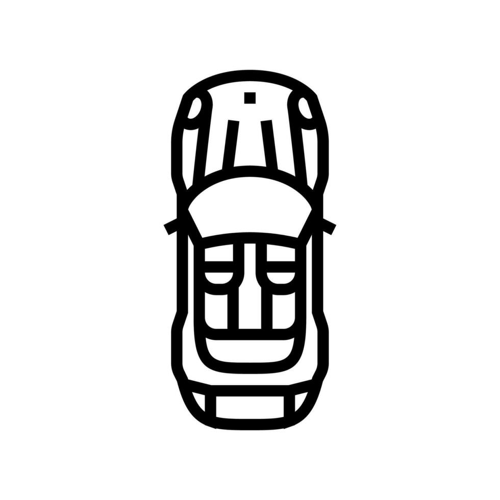 power car top view line icon vector illustration
