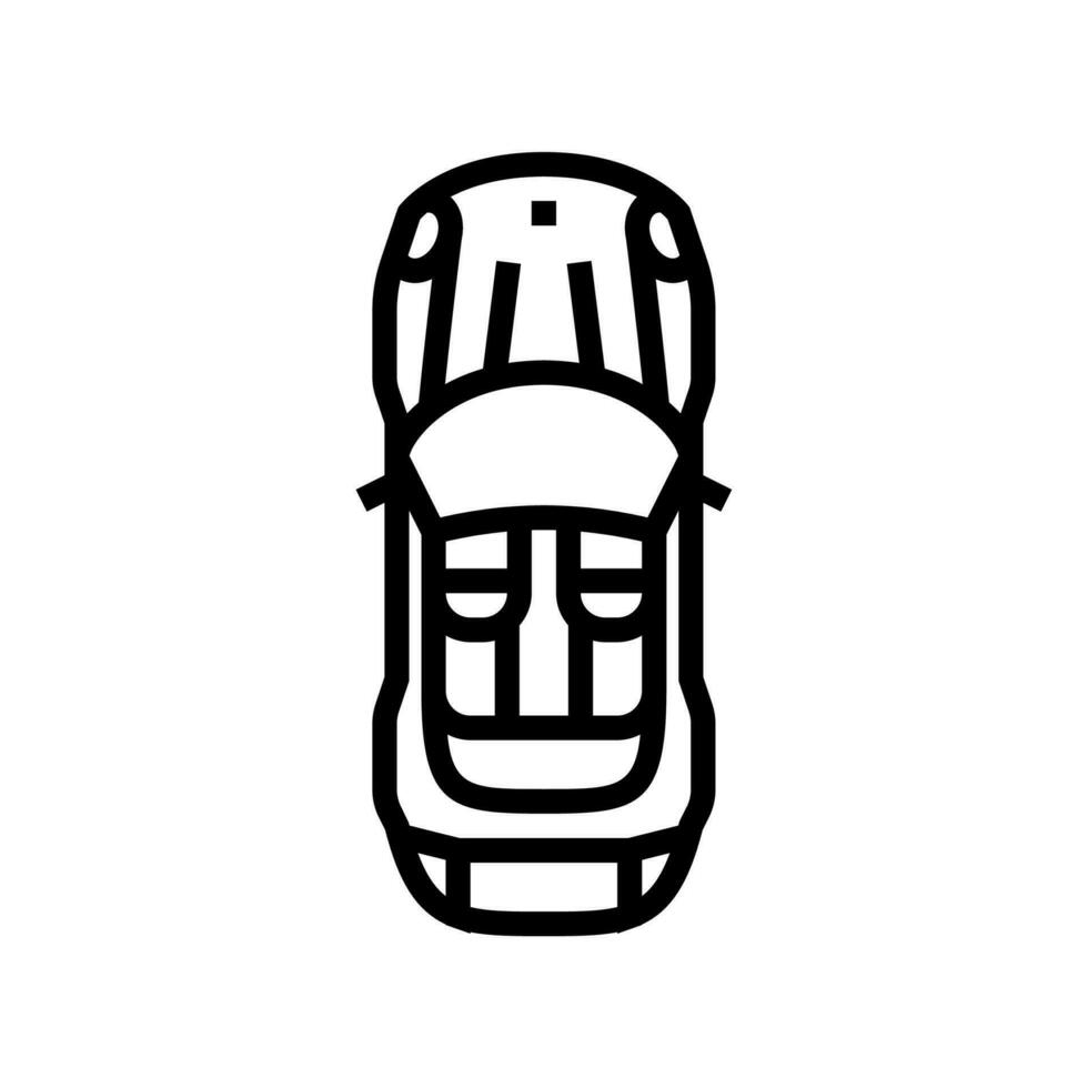 power car top view line icon vector illustration