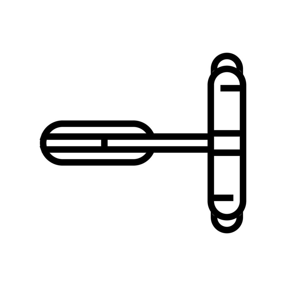 door closer hardware furniture fitting line icon vector illustration