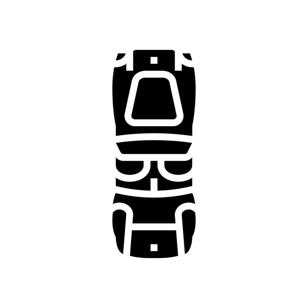 transport car top view glyph icon vector illustration