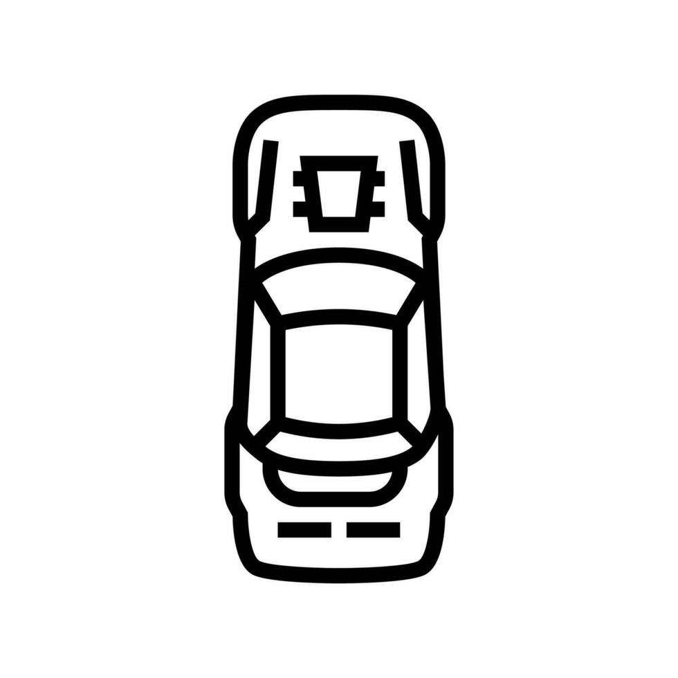 automobile car top view line icon vector illustration