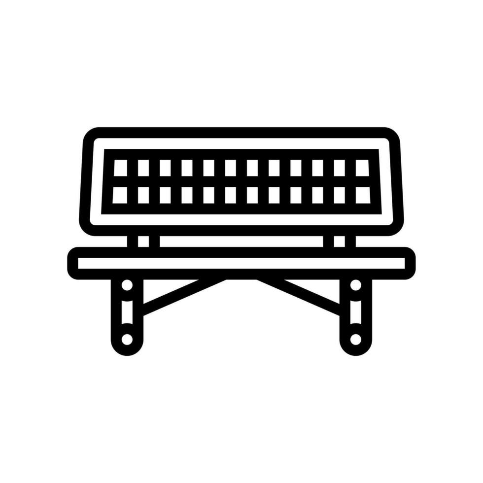 bench playground park kid play line icon vector illustration