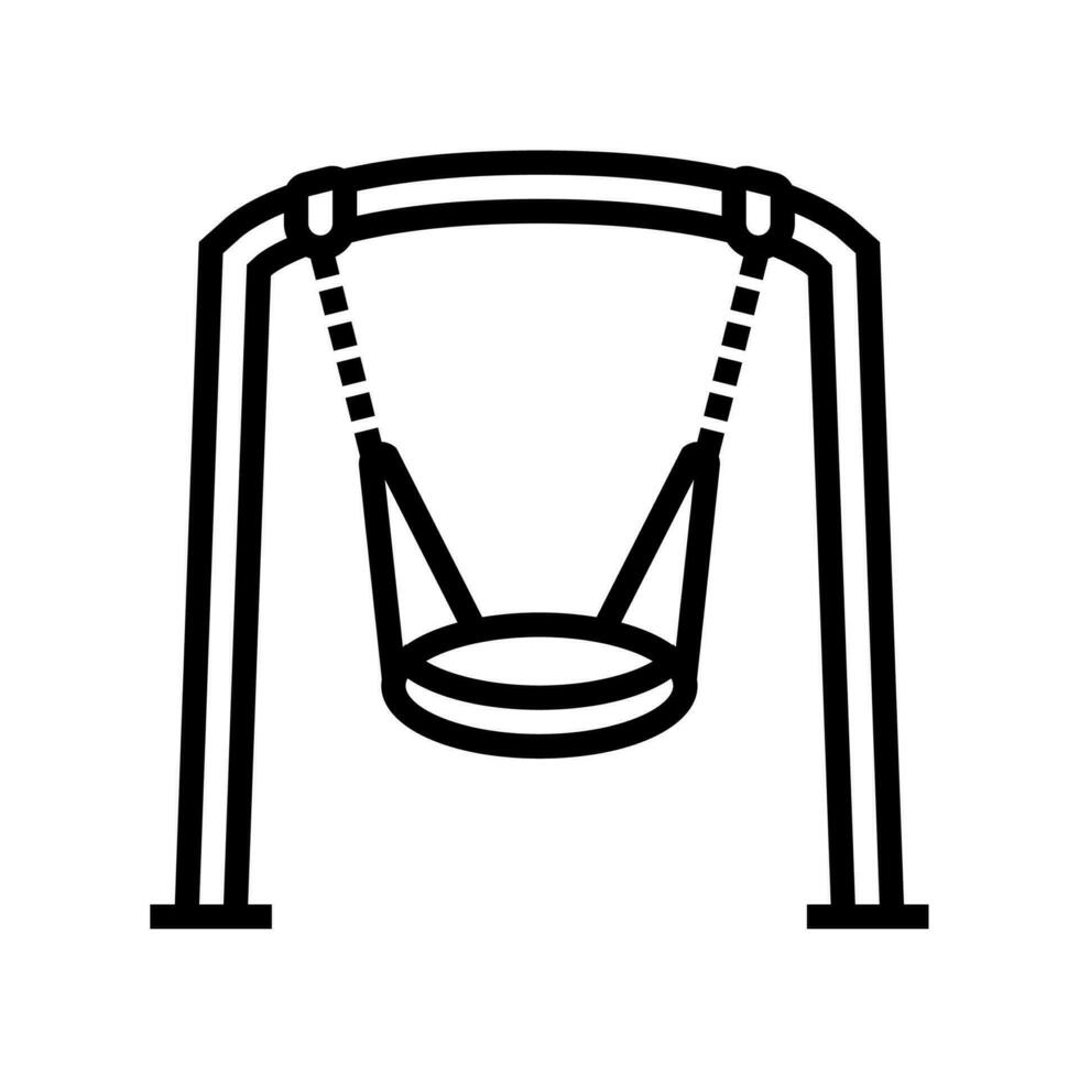 accelerator swing park kid play line icon vector illustration