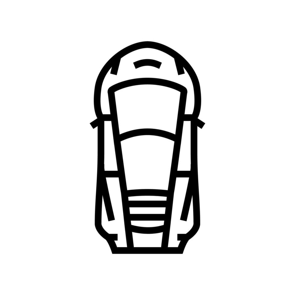 motor car top view line icon vector illustration