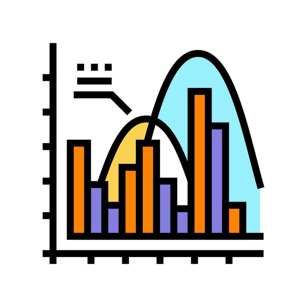 statistics math science education color icon vector illustration