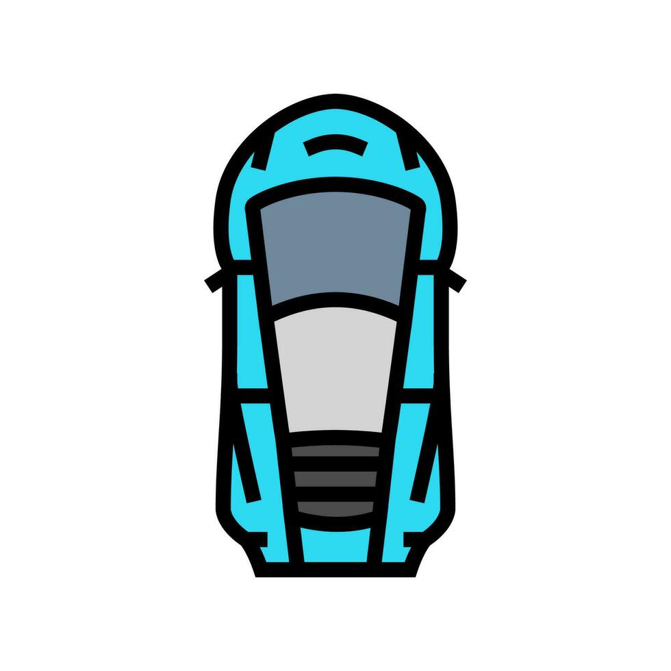 motor car top view color icon vector illustration
