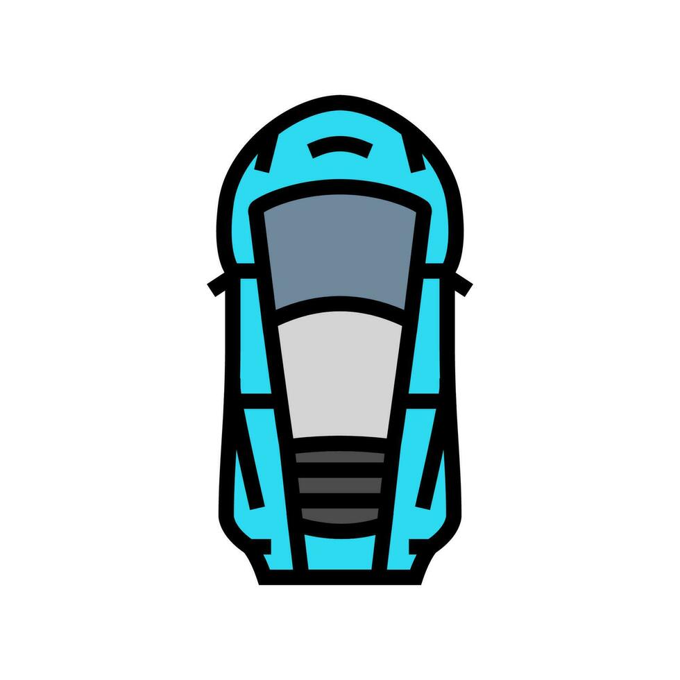 motor car top view color icon vector illustration