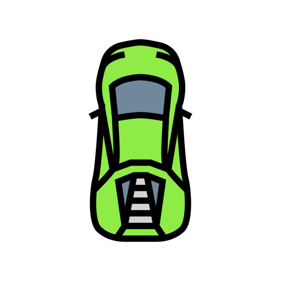 competition car top view color icon vector illustration