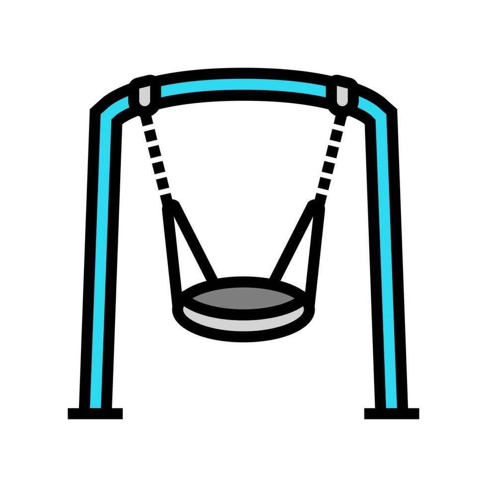 accelerator swing park kid play color icon vector illustration
