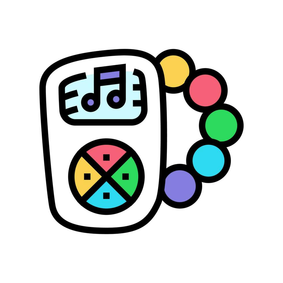 musical toy child baby kid color icon vector illustration