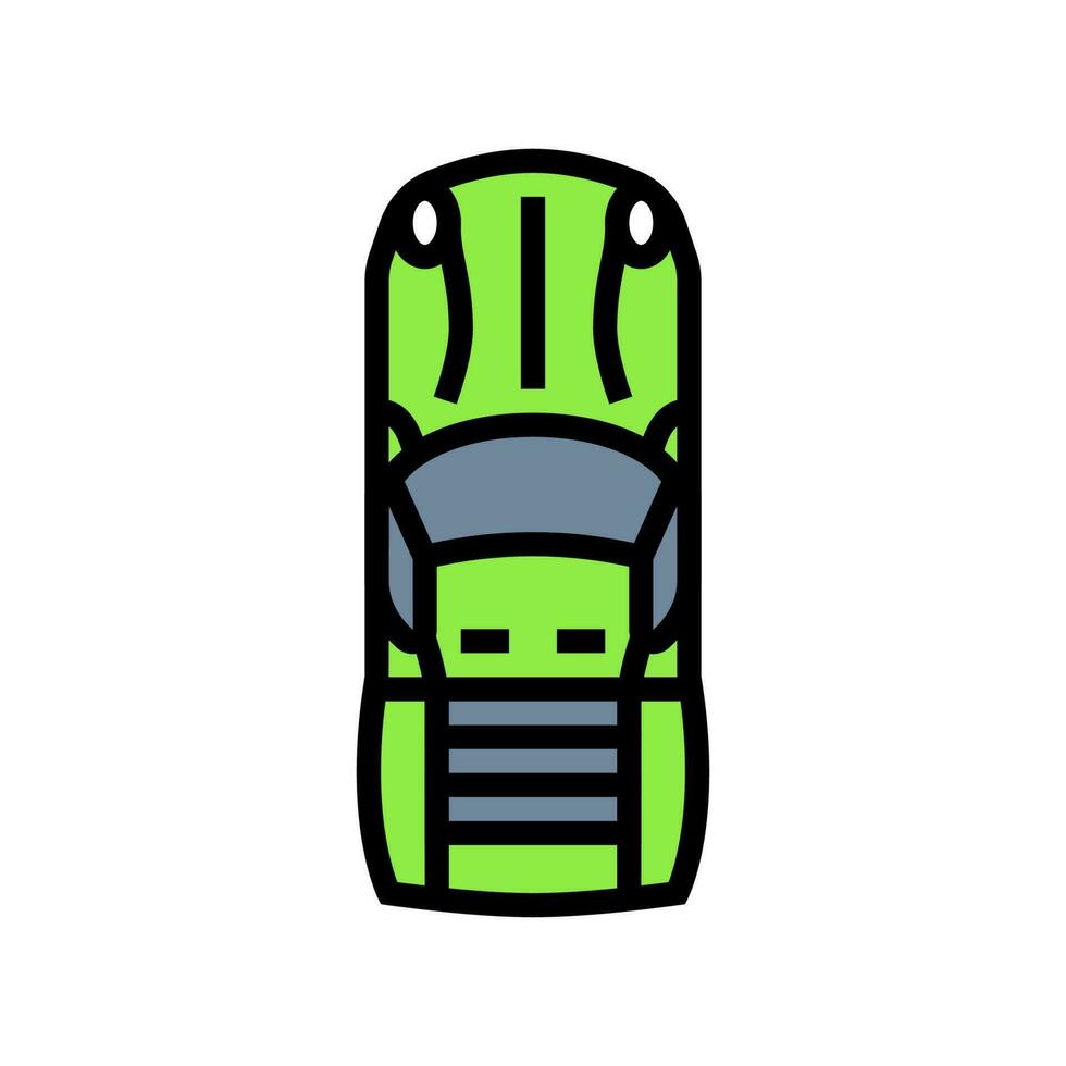motion car top view color icon vector illustration