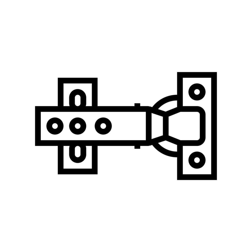 soft close hardware hardware furniture fitting line icon vector illustration