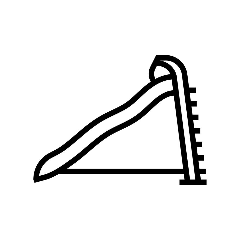 free standing slide park kid play line icon vector illustration
