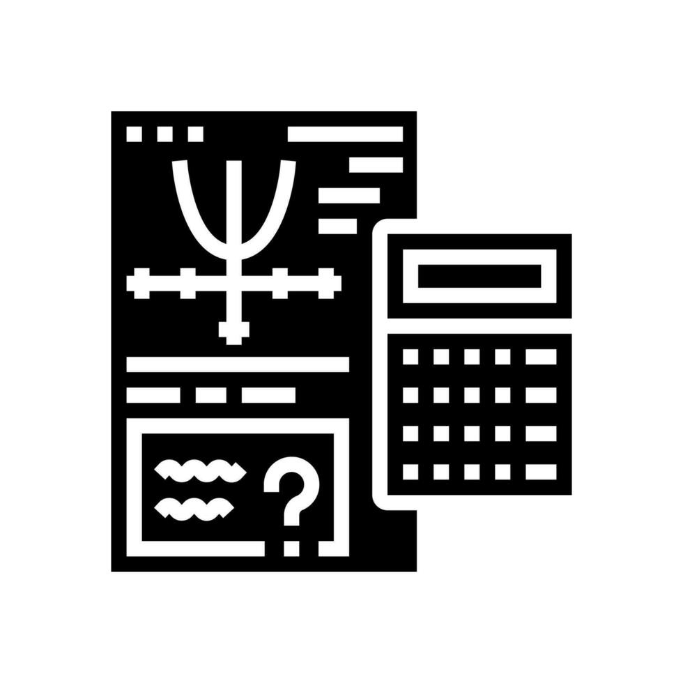 calcular matemáticas Ciencias educación glifo icono vector ilustración