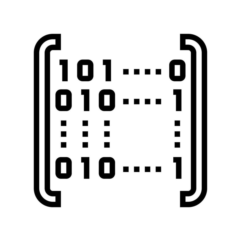 matriz matemáticas Ciencias educación línea icono vector ilustración