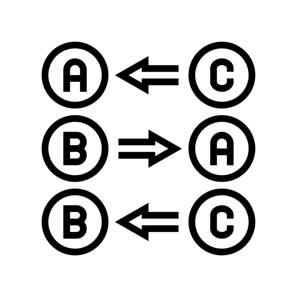 lógica matemáticas Ciencias educación línea icono vector ilustración