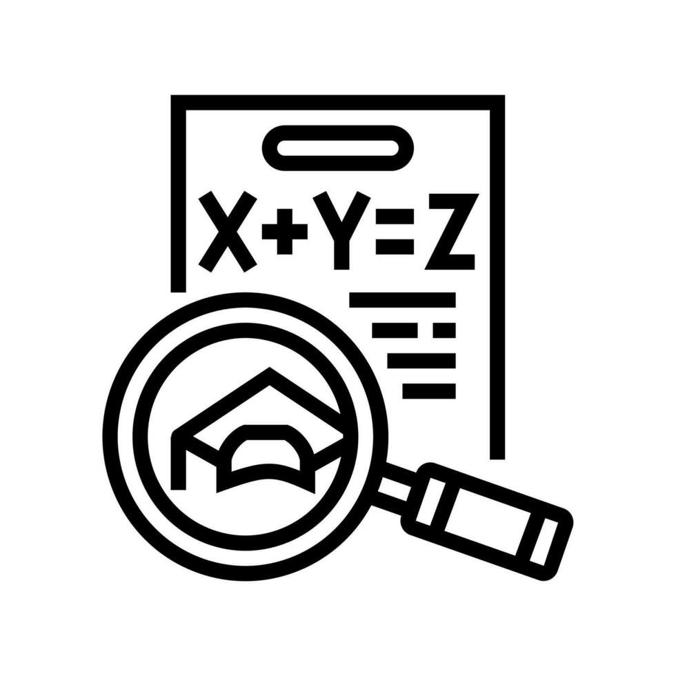 math education science line icon vector illustration