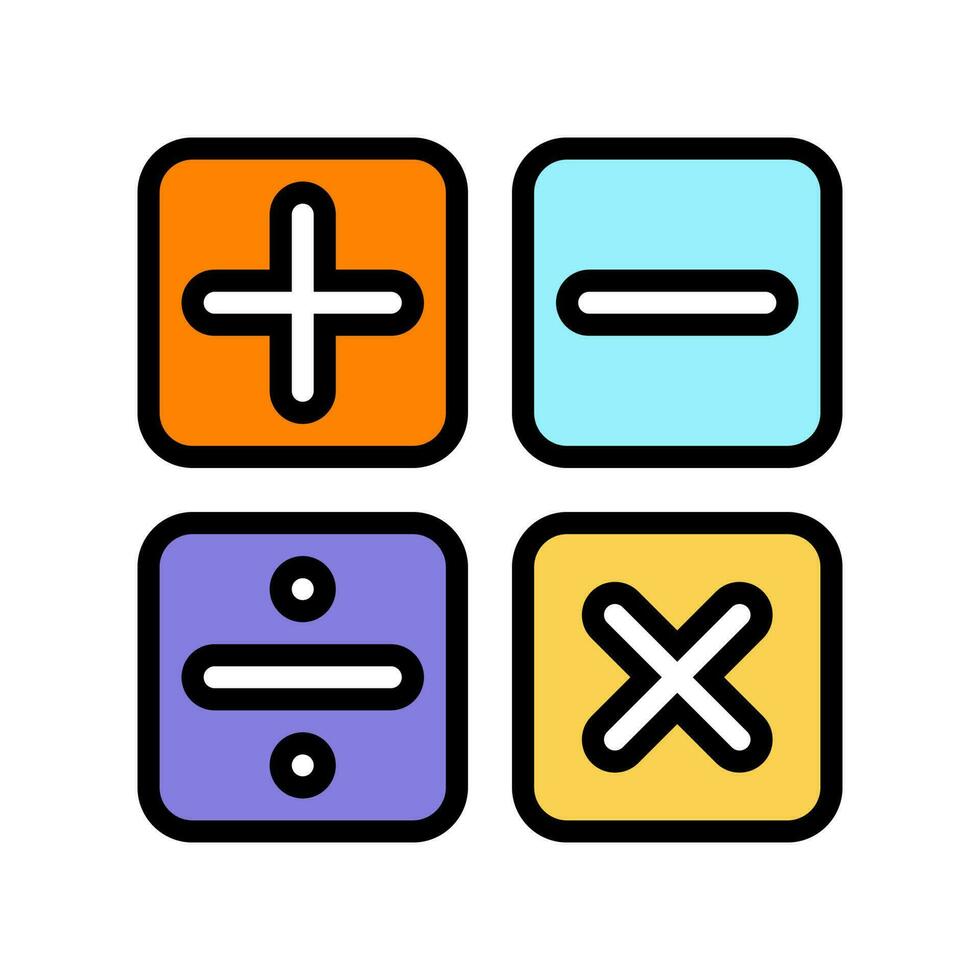 math science education color icon vector illustration