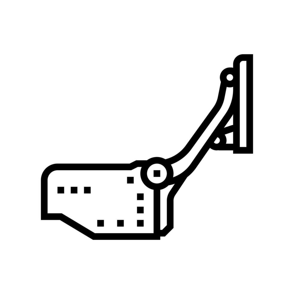 lift up fitting system hardware furniture fitting line icon vector illustration