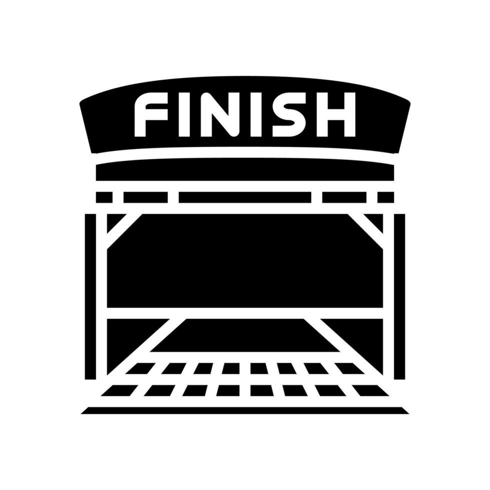 finish vehicle speed auto glyph icon vector illustration